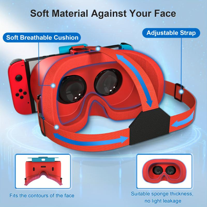 VR Headset For Standard Switch, 3D Glasses With Adjustable HD Lenses Switch OLED Virtual Reality Gaming Experience, Perfect Christmas Gift Friends