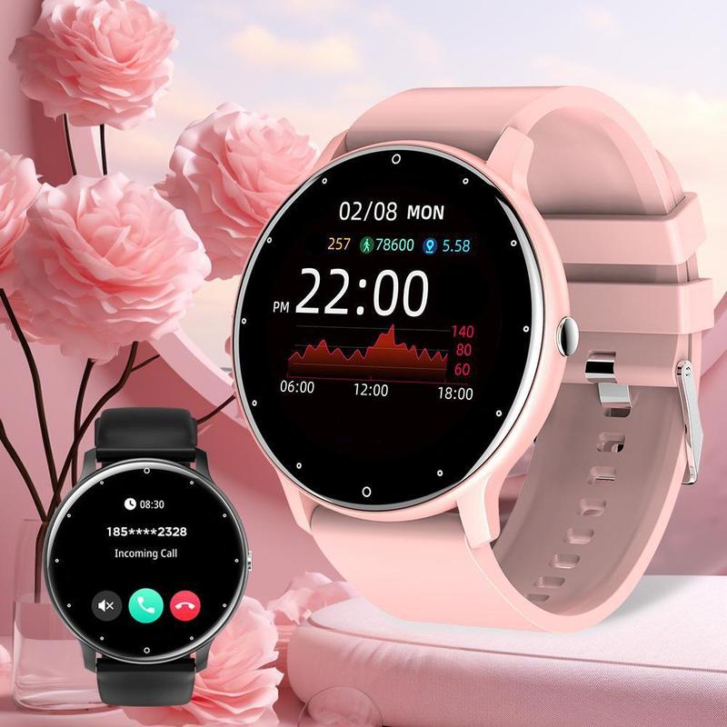 Smart Watch Wireless Calling with Male and Female Camera Control, Sports Smartwatch Silicone Strap for Sports Watch, Wearable Smartphone Watch