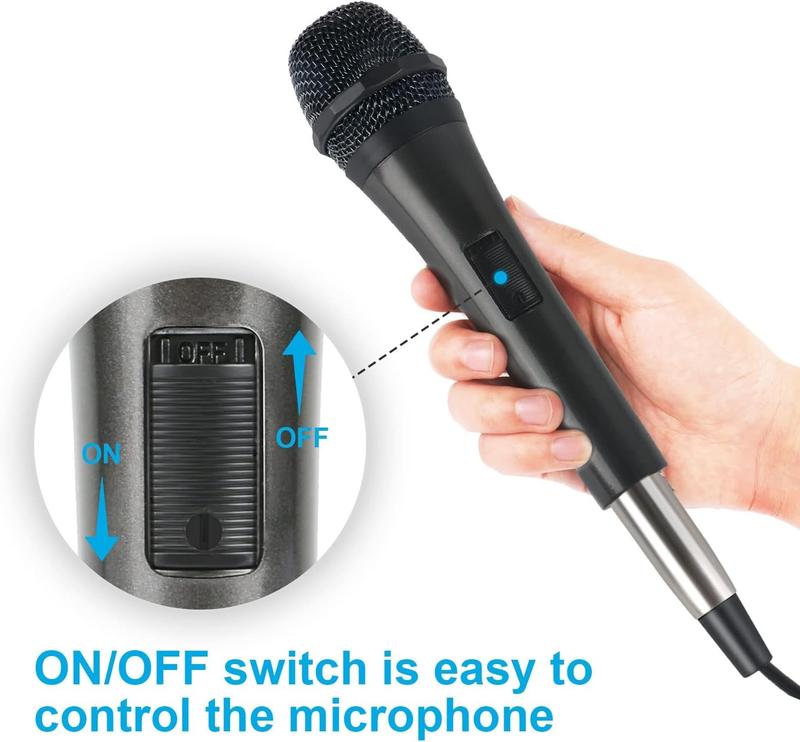 Dynamic Karaoke Microphone for Singing, Vocal Wired Microphone for Karaoke, Handheld Mic with 10 Ft , Mics for Speaker with ON Off