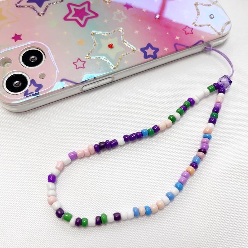 Colorful Beaded Phone Chain, Portable Anti-lost Cell Phone Lanyard Charm, Phone Strap For Women & Girls, Phone Accessories