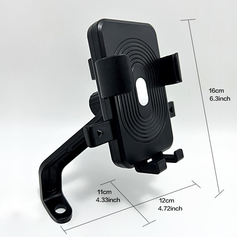 Motorcycle Phone Holder, Vehicle Rear View Mirror Mounted Phone Stand, Universal Mobile Phone Holder Stand for Electric Vehicle, Bicycle, Motorbike