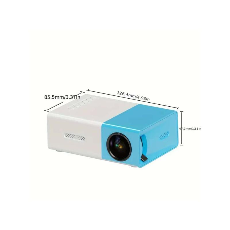 Compact 3000+ Lumens HD Mini Projector - Vivid 3D Visuals, Wide Compatibility, With Convenient Home Theater Remote