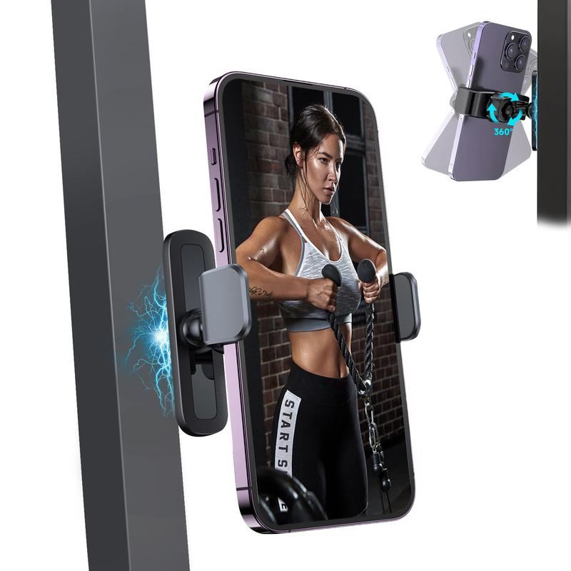 Gym Magnetic Phone Holder, 360 Adjustable, Compatible with 4.7-6.5