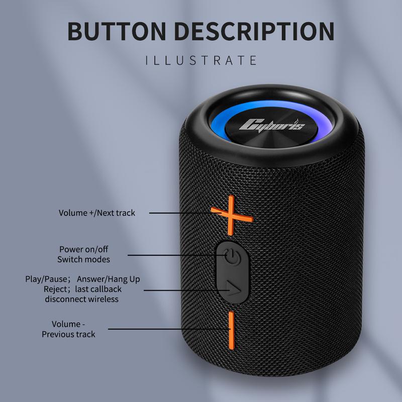 Cyboris S10 2 in 1 Portable Split Bluetooth Speaker, 20W High Volume Stereo,IPX6 Waterproof Split Wireless Speaker,  Bluetooth V5.3, 24 Hours Play Time, True Wireless Pairing, Perfect for Home, Outdoors or Travel, bt speaker Audio Smartphone king audio