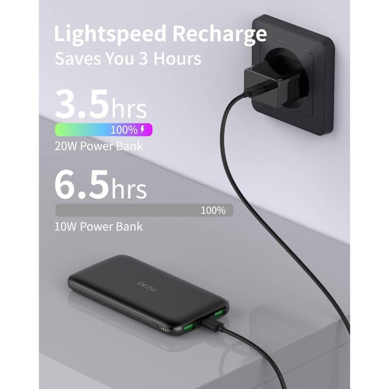 5V 2A Power Bank for Heated Vest, Jacket, Stadium Seats, Chair, Lightest 10000mAh Fast Charging Battery Pack for USB Heated Clothing, Heated Blanket, Coat, Sleeping Bag