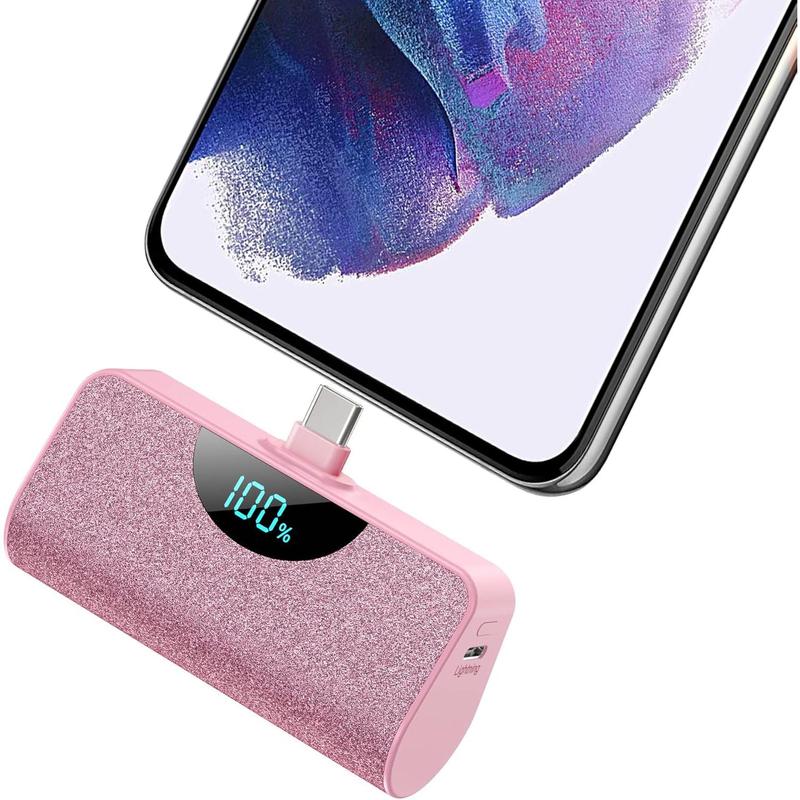 USB-C Portable Charger Power Bank 5200mAh,with iPhone Samsung,Moto,Google Pixel,Android Phones etc battery bank Accessories Charging Digital