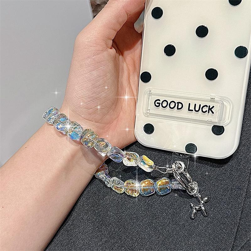 Crystal Stone Mobile Phone Wrist Strap, Fashionable Mobile Phone Lanyard for Women & Girls, Mobile Phone Decoration Accessories