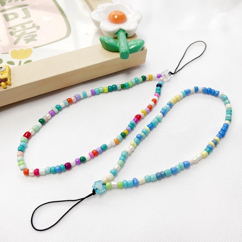 Colorful Beaded Phone Chain, Portable Anti-lost Cell Phone Lanyard Charm, Phone Strap For Women & Girls, Phone Accessories