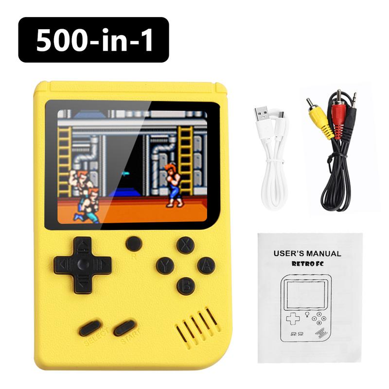 500 Games In One Portable Mini Electronic Video Game Player Kids Electronic Game Toy For Children Handheld Game Console Adjustable Arcade