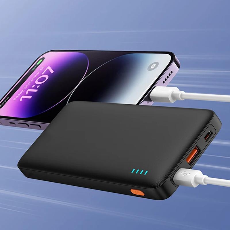 10000mAh Portable Power Bank, 22.5W Fast Charging Mobile Power Bank, PD 20W USB C External Battery Output Power Bank for iPhone, Samsung, Pad Mini