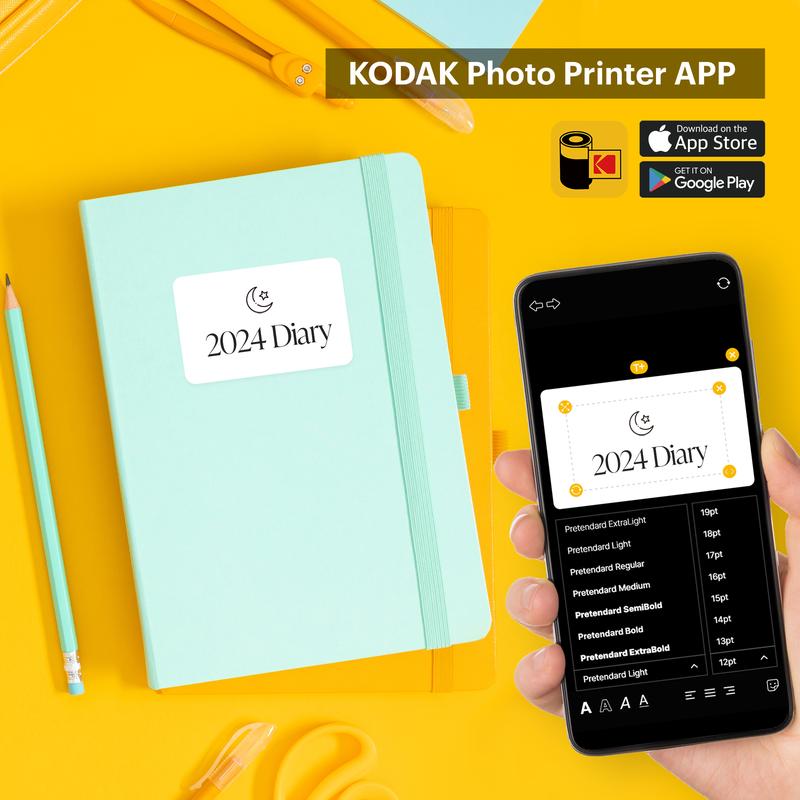 KODAK Memo Shot ERA Label Printer (1.8x2.7inches) bundle (camera with 1 roll + 9 rolls cartridge set) Instant Portable