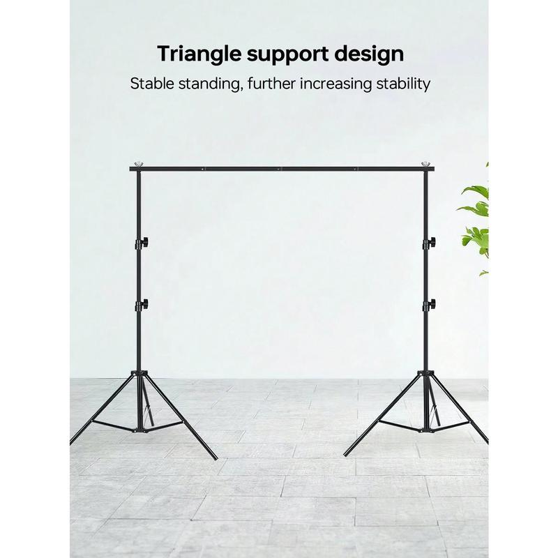 New Style Adjustable Black Photography Backdrop Stand, Without Backdrop Cloth, Photo Studio Props Shooting Support Set