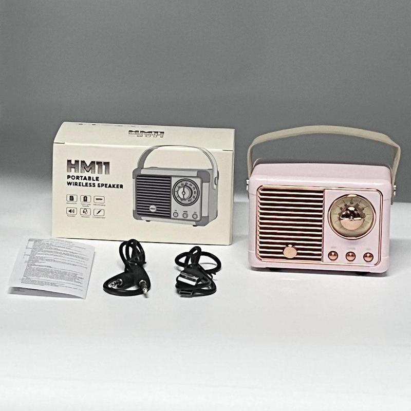 Vintage Wireless Speaker, Portable Mini Speaker with Built-in Microphone, Music Player for Home Office Outdoor Travel