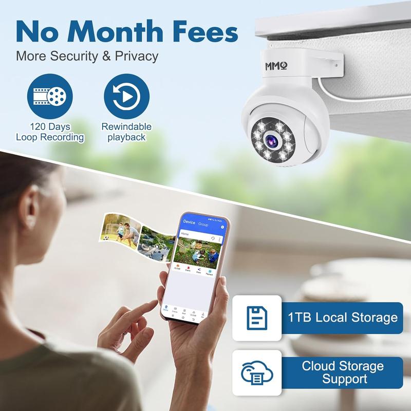 5MP Security Cameras Wireless Outdoor with 10.1