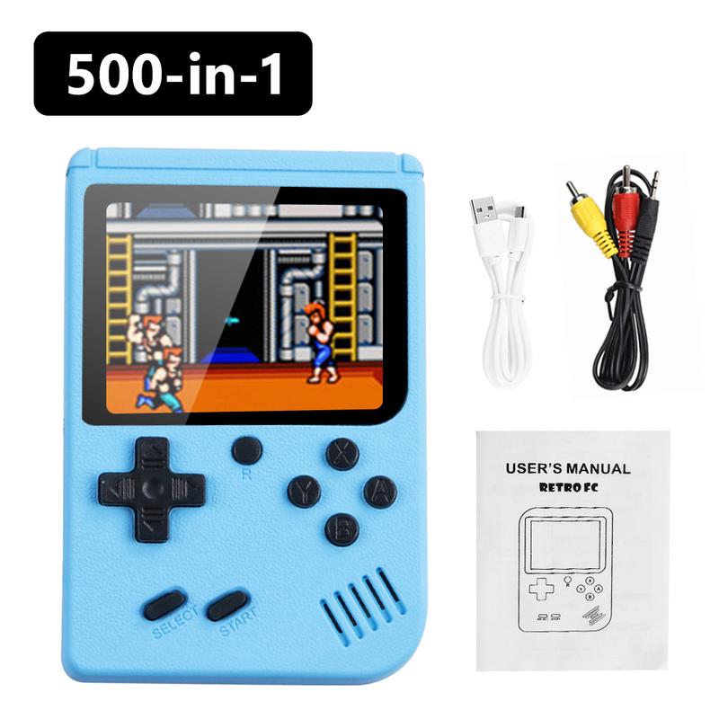 500 Games In One Portable Mini Electronic Video Game Player Kids Electronic Game Toy For Children Handheld Game Console Adjustable Arcade