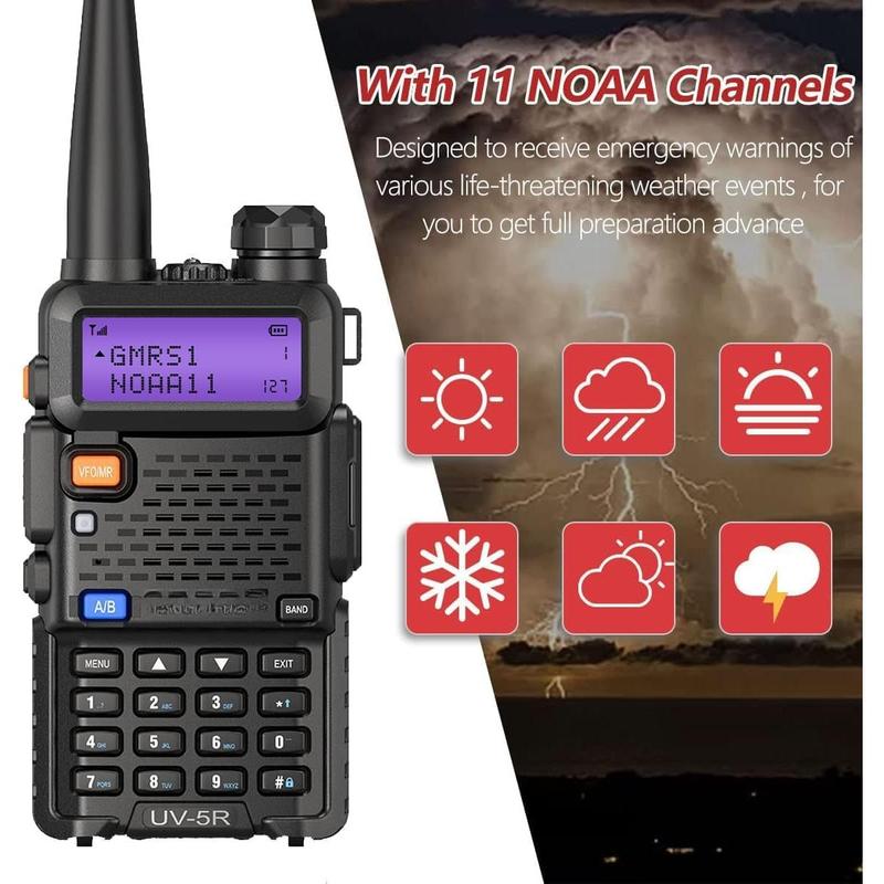 UV-5R GMRS Handheld Radio Long Range UV5R Walkie Talkies Rechargeable Two Way Radio,GMRS Repeater Capable,NOAA Weather Radio Walkie Talkie for Adults