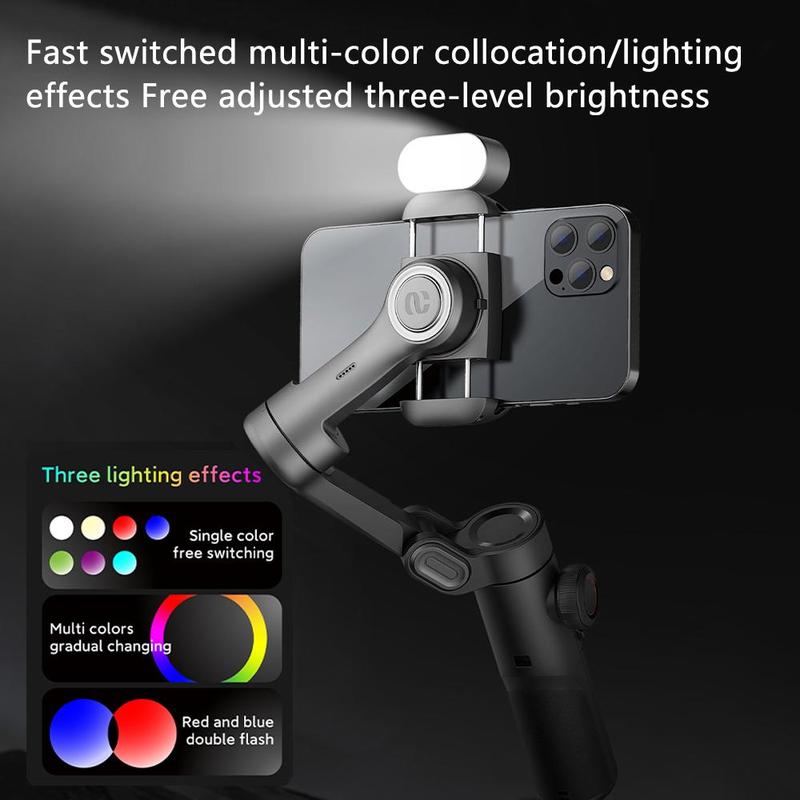 7 Color Magnetic Smartphone Fill Light, Multipurpose Portable Cellphone Stabilizer, Adjustable Brightness Selfie Light, Mini Handheld Pan & Tilt Beauty Light, LED Lights for Phone Selfie Recording, Phone Accessories