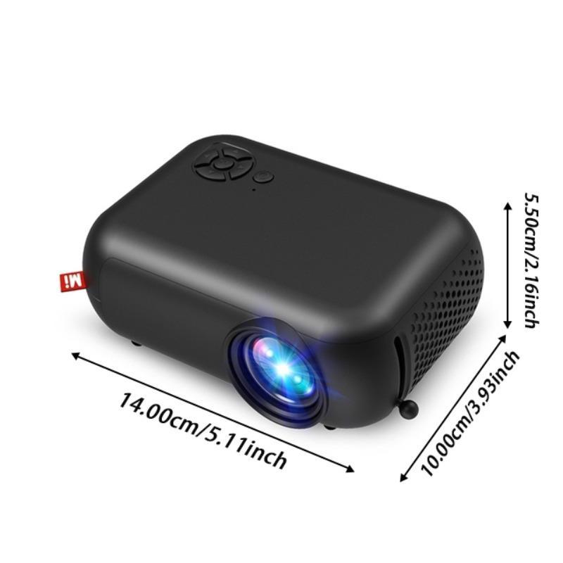 Portable Mini Projector, 1080P HD Projector, USB Rechargeable Home Theater Projector, Mini Projector for Home, Car, Outdoor