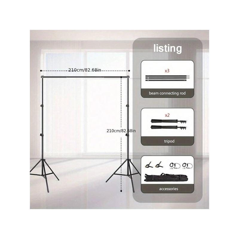 New Style Photography Studio Backdrop Stand Photo Video Studio Background Stand Backdrop Support System Kit Scenery Shelf Frame Light Kit