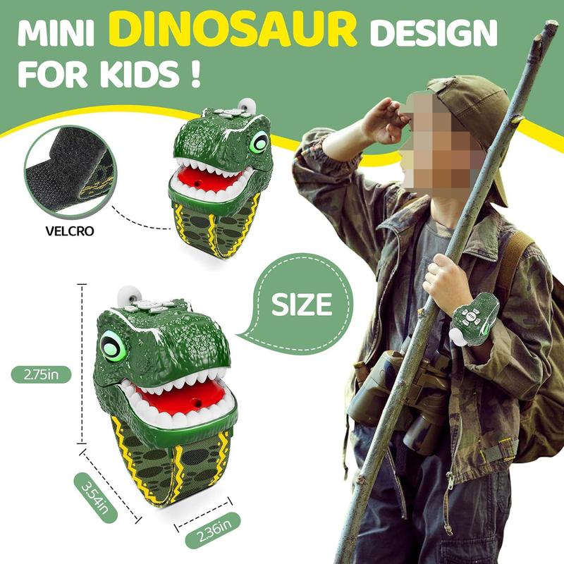 Dinosaur Walkie Talkies for Kids 2 Pack Camping Gear T-Rex Outdoor Toys for Boys Age 4-12 Year Old 3 Channel Long Range Birthday Gifts Halloween Christmas Stocking Stuffers