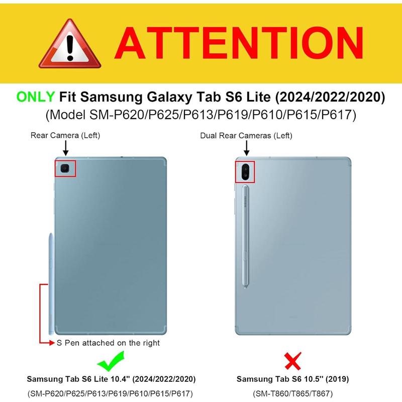 2 Pack Screen Protector for  Galaxy Tab S6 Lite 10.4 Inch 2024 2022 2020, 9H Tempered Glass Screen Protector, S Pen Compatible HD Clear Anti Scratch Bubble Free