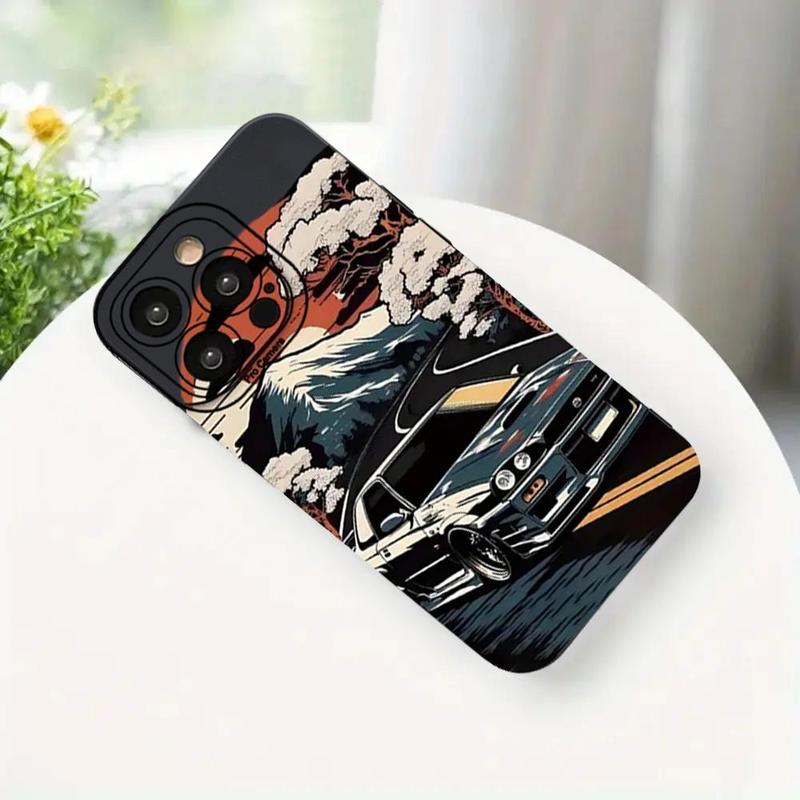 Fashion Car Pattern Phone Case, Shockproof Phone Cases, Decorative Phone Protector Cover, Phone Accessory Compatible with iPhone Cases 11 12 13 14 15 Pro Max