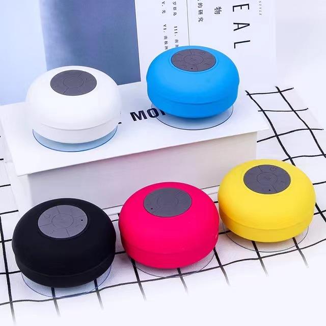 Mini Bluetooth Shower Speaker with LED light, Portable IPX4 Waterproof, Hands-Free Speakerphone. Rechargeable Using Micro USB, Wireless Stereo for Beach, Shower & Home