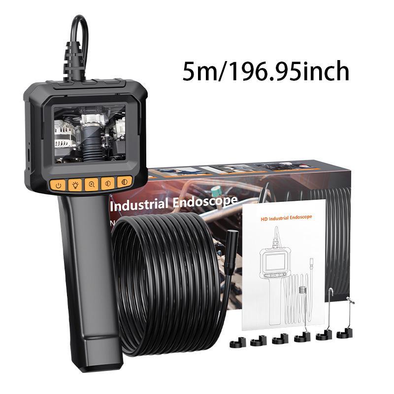 Industrial Endoscope HD Inspection Camera, Waterproof Snake Camera with LED Light, Mechanical Equipment Car Repair Water Heater Auxiliary Inspection Tool