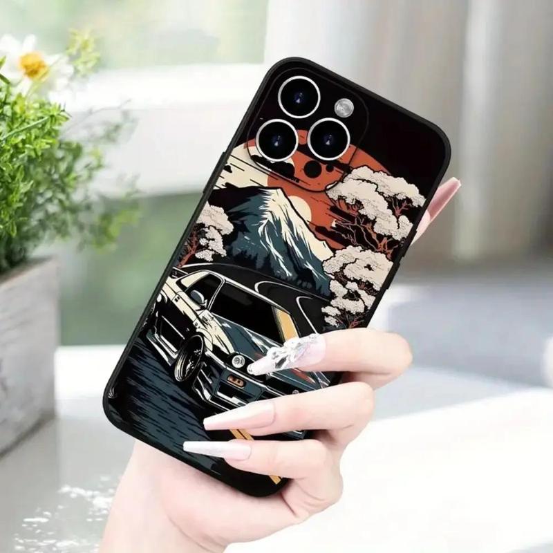 Fashion Car Pattern Phone Case, Shockproof Phone Cases, Decorative Phone Protector Cover, Phone Accessory Compatible with iPhone Cases 11 12 13 14 15 Pro Max