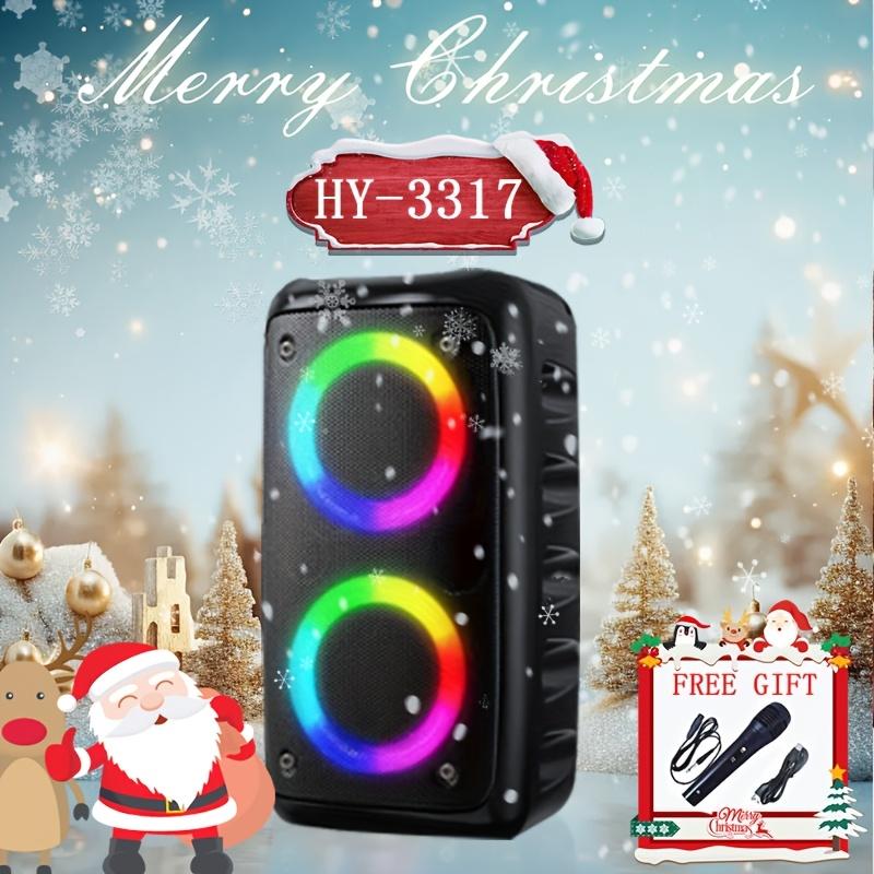 Large boombox speaker with microphone, wireless, karaoke machine, stereo, outdoor & party, aux, MIC, for ps5, Xbox, PC, laptop, House, Christmas gifts, birthday gifts Audio Smartphone