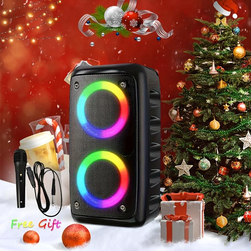 Large boombox speaker with microphone, wireless, karaoke machine, stereo, outdoor & party, aux, MIC, for ps5, Xbox, PC, laptop, House, Christmas gifts, birthday gifts Audio Smartphone