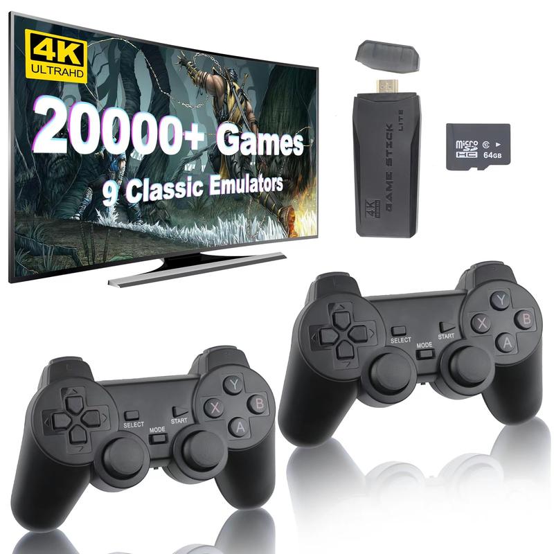 Black Friday M8 Game Console,Play GameStick,Nostalgia Stick Game with 9 Classic Emulators,4K Hdmi Output,TV Plug and Play VideoGame Double Stick,Built in 20000+ Games with Wireless Dual Controllers Tiktokshop Gamersupermario Family New Retro Video Games