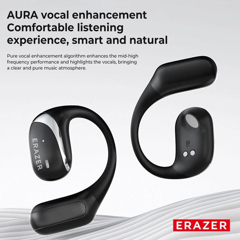 ERAZER AI Translation True Wireless Open Ear Earphones Headphones Support about 150 Languages Translation Touch Control Earphones Over Ear Wireless Headset Electronic Audio& Video Earbuds