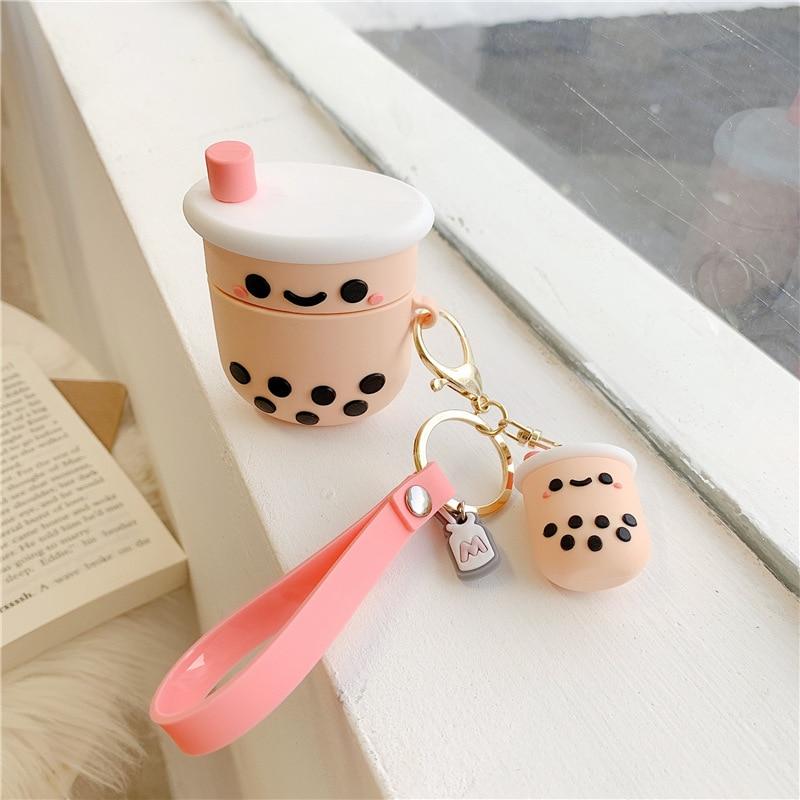 Boba Tea AirPods Case Keychain Kawaii Cute Accessories