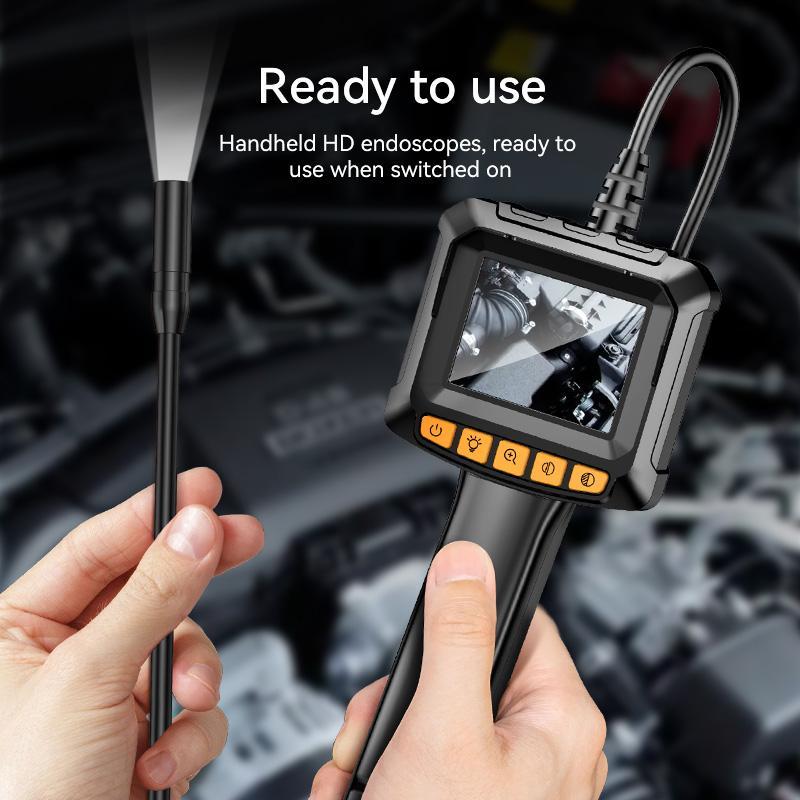 Industrial Endoscope HD Inspection Camera, Waterproof Snake Camera with LED Light, Mechanical Equipment Car Repair Water Heater Auxiliary Inspection Tool