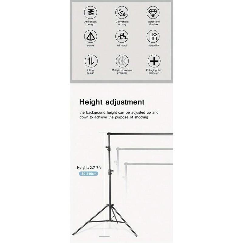 New Style Photography Studio Backdrop Stand Photo Video Studio Background Stand Backdrop Support System Kit Scenery Shelf Frame Light Kit