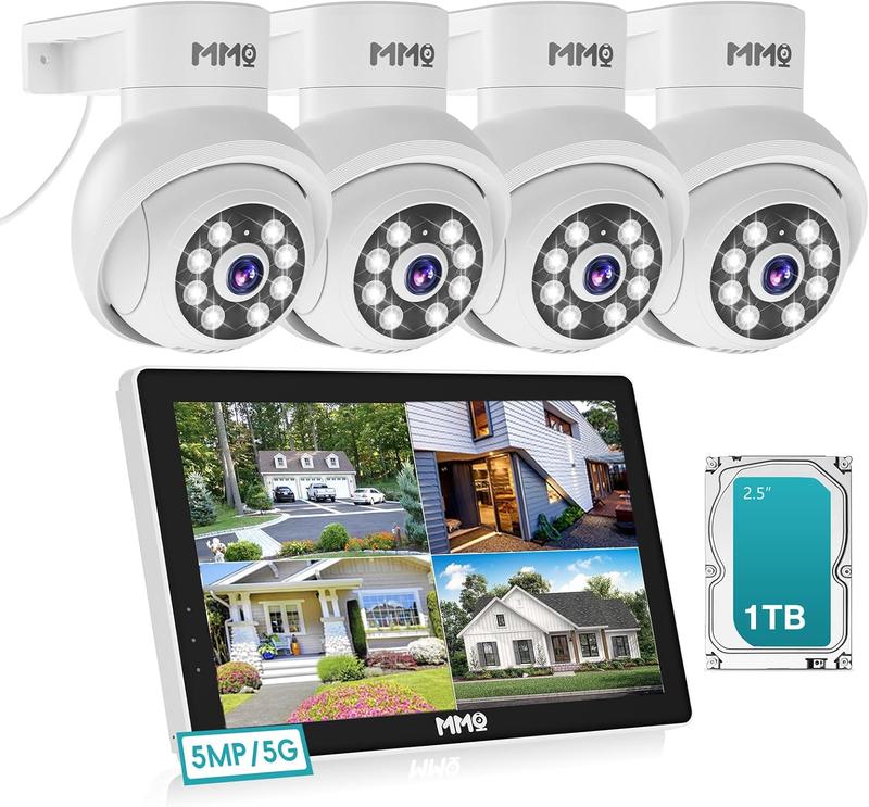 5MP Security Cameras Wireless Outdoor with 10.1