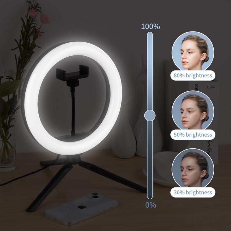 10 Inch Ring Light Kit with Phone Holder Stand, RGB Fill Light with Remote Control, Professional Selfie Light Kit for Live Streaming, Vlogging, Photography & More, Stocking Fillers Gift