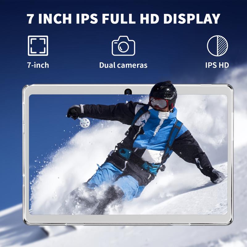 Tablet Computer, Android Tablet Computer That Can Be Carried With You With You, 2GB+4GB Extension 6GB RAM, Supports 512GB Storage Extension, FM, GPS, WIFI, Dual Camera Functions, You Can Watch Movies, Read News, Read The Information Of The Tablet, Read Th