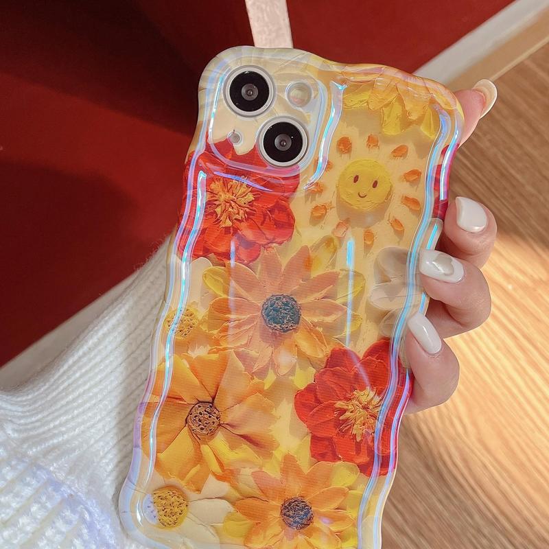 Oil Painting Pattern Phone Case, Decorative Phone Protector Cover, Phone Accessories Compatible with iPhone 11 12 13 14 15 Pro Max iPhone 16 Pro Max Case