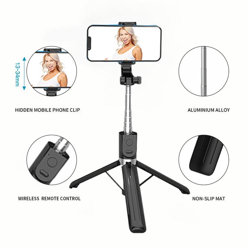 Multifunctional Selfie Stick, 1 Count Portable Handheld Anti-shake Phone Tripod, Selfie Stick for Live Streaming, Vlogging, Travel, Outdoor