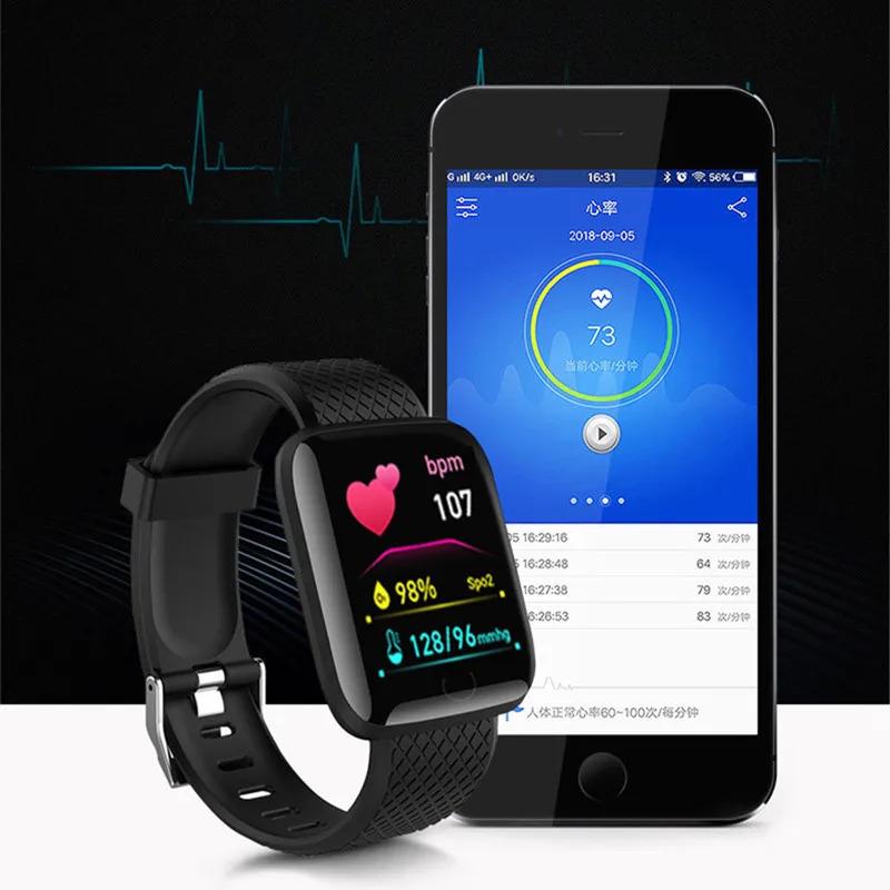 116plus Smart Watch For Men Women Gift 1.3 inch Screen Sports Fitness Watches Bluetooth Calls Digital Smartwatch Wristwatch D18