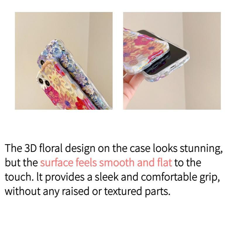 Oil Painting Pattern Phone Case, Decorative Phone Protector Cover, Phone Accessories Compatible with iPhone 11 12 13 14 15 Pro Max iPhone 16 Pro Max Case