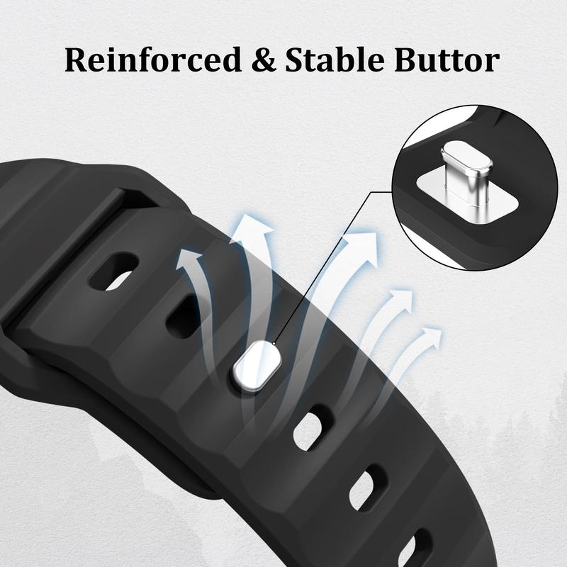 Solid Color Silicone Watch Band (Band Only), 1 Count Breathable Watch Band for Apple Watch Series 10 9 8 7 6 SE Ultra1 2, Smart Watch Accessories