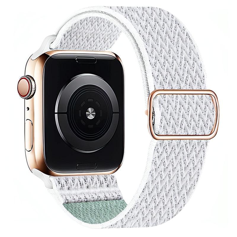 Nylon Loop Band for Apple Watch - Premium Stretchy Woven Nylon - Adjustable, Breathable, Lightweight