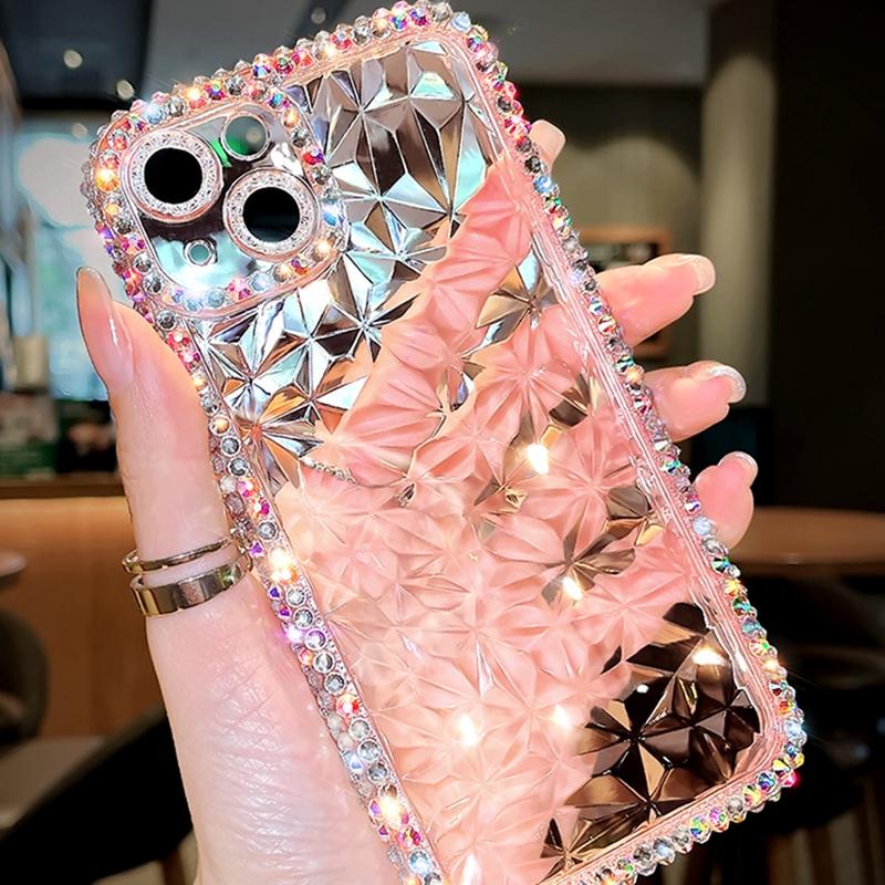 Luxury Diamond Glitter Case For iPhone 13 12 11 14 15 Pro Max X Xr Xs 8 7 Plus Bling Transparent Shockproof Soft Silicone Cover