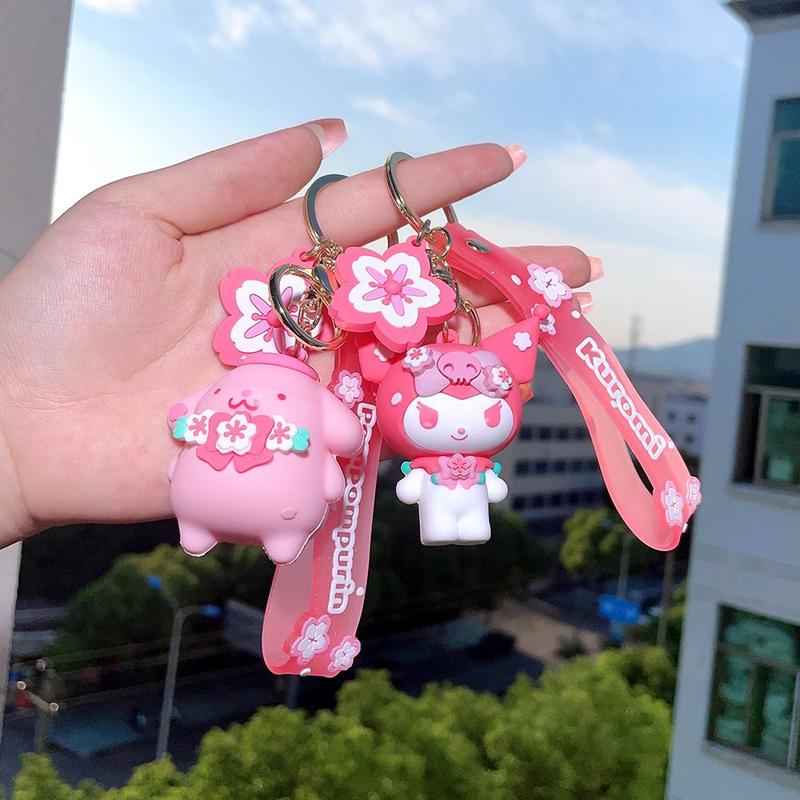 Sanrio Cute Sakura Series Phone Chain, 1 Count Cute Phone Lanyard, Fashion Phone Charm for Women & Girls, Mobile Phone Decoration Accessories