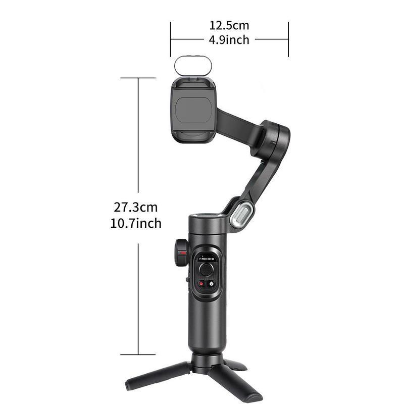 AI Tracking Phone Gimbal Stabilizer, 3-Axis Smartphone Foldable Gimbal for iPhone, Gimbal with Focus Wheel Vlog Stabilizer for iPhone 15 14 Pro Max & Android, Cellphone Accessories Selfie Folding Selfie Folding Selfie Folding