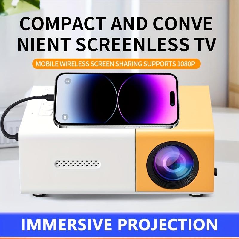 Mini Projector, Portable Movie Projector, Smart Home Projector, Simple Projector for IOS, Android,Windows, Ps5, Laptop, TV Dongle, Compatible with HDTV,USB, Audio, TF Card, AV and Remote Control