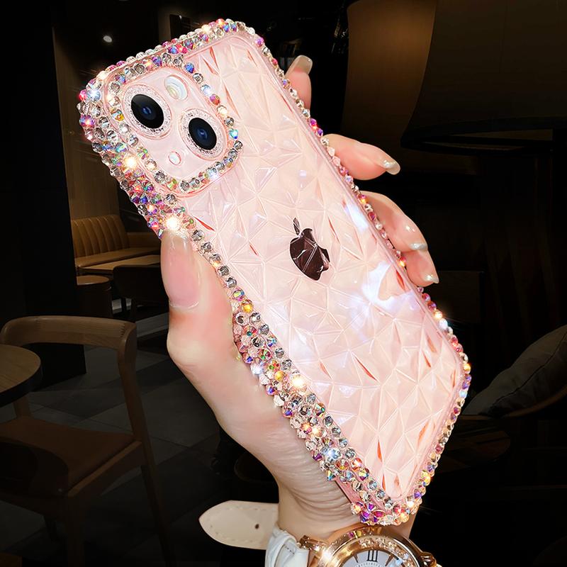 Luxury Diamond Glitter Case For iPhone 13 12 11 14 15 Pro Max X Xr Xs 8 7 Plus Bling Transparent Shockproof Soft Silicone Cover